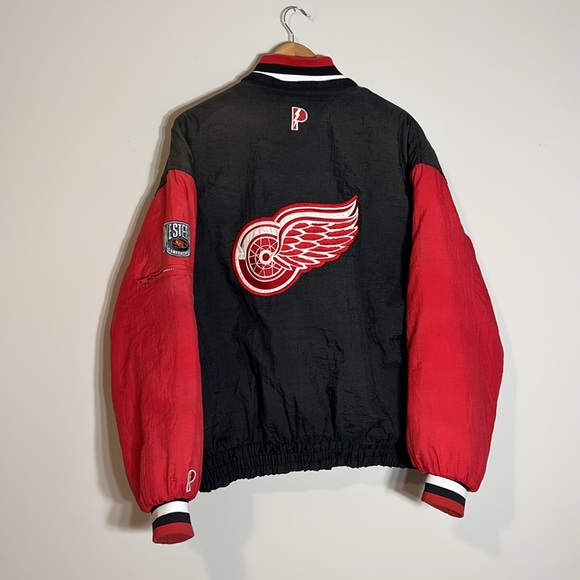 Vintage Pro Player Detroit Red Wings Reversible Puffer Jacket Medium - Picture 4 of 8